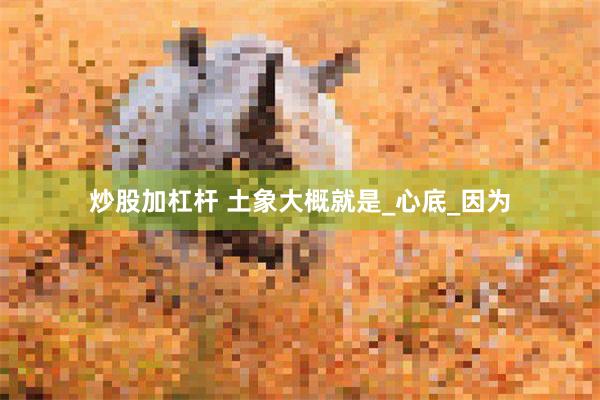 炒股加杠杆 土象大概就是_心底_因为