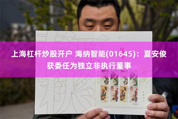 上海杠杆炒股开户 海纳智能(01645)：夏安俊获委任为独立非执行董事