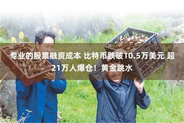 专业的股票融资成本 比特币跌破10.5万美元 超21万人爆仓！黄金跳水