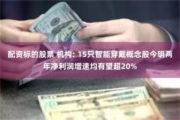 配资标的股票 机构: 15只智能穿戴概念股今明两年净利润增速均有望超20%